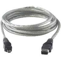Cable, FireWire, 4-Pin to 6-Pin, 2m