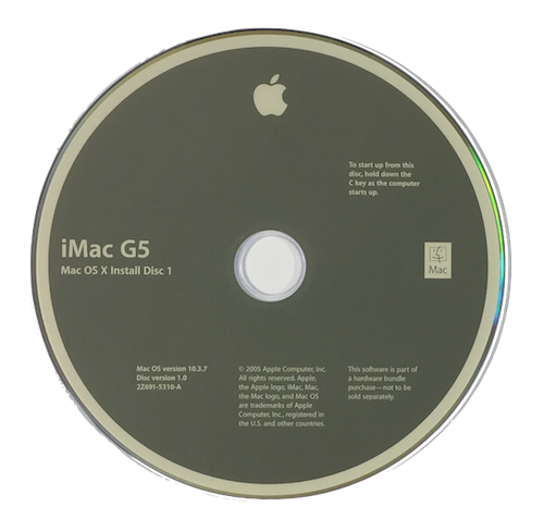 Mac OS 10.3.7 Install iMac G5